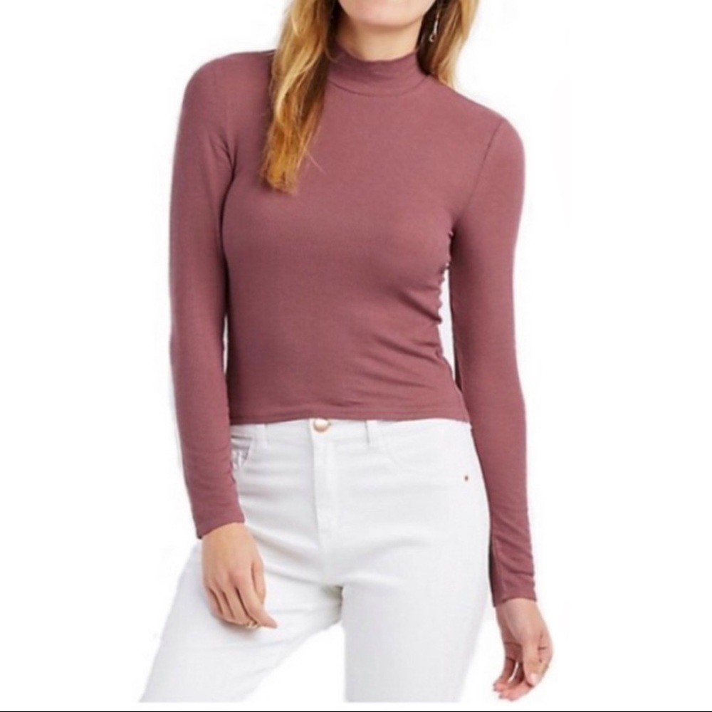 Charlotte Russe Mock Neck Skimmer Top